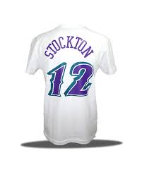 Camiseta nba de Stockton Jazz Blanco